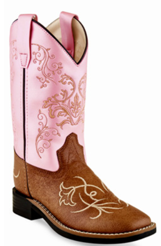 Old West Girls Western Boot Square Toe