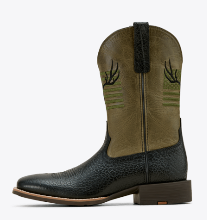 Ariat Men's Sport Antlers Wide Square Toe Cowboy Boot