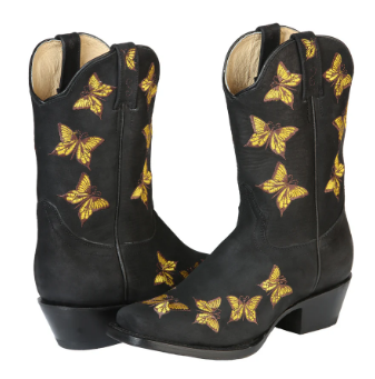 El General Womens Rodeo Boot Nobuck Black