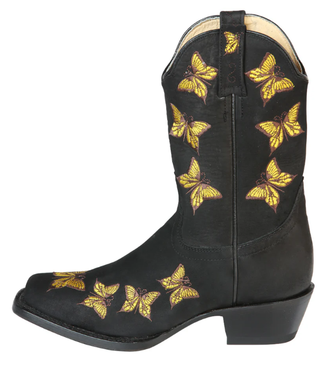 El General Womens Rodeo Boot Nobuck Black