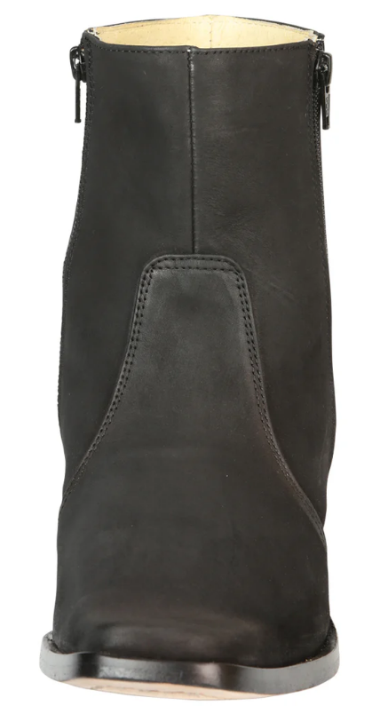 El Besserro Men's Leather Ankle Boot with Double Zipper
