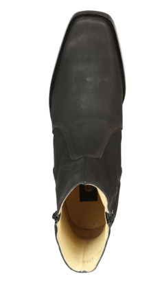 El Besserro Men's Leather Ankle Boot with Double Zipper