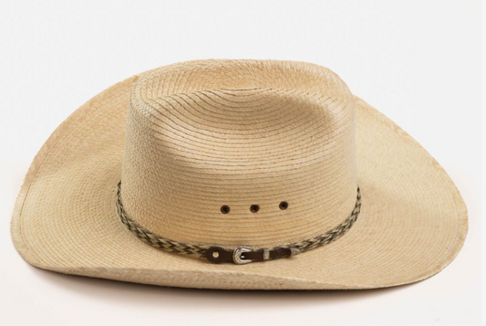 Larry Mahan Brooks Natural Palm Hat