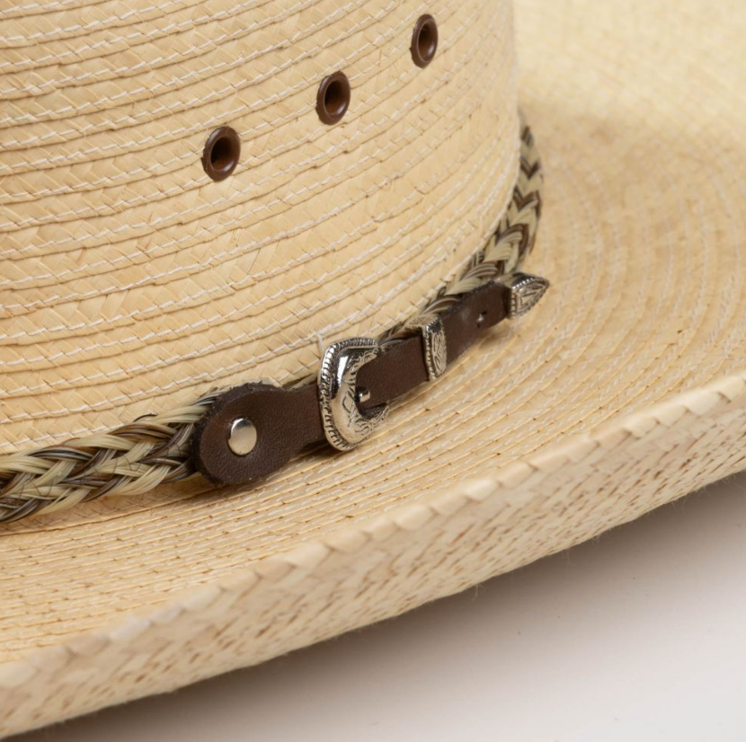 Larry Mahan Brooks Natural Palm Hat