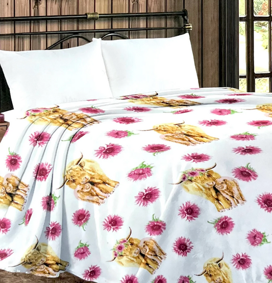 Western Linens Highland Mia thin throw blanket
