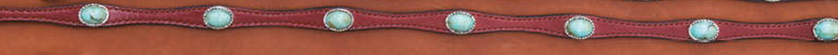 Austin Accent Hat Band Leather w/Turquoise