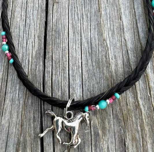 Cowboy Collectibles Giddy Up Choker Horsehair Necklace