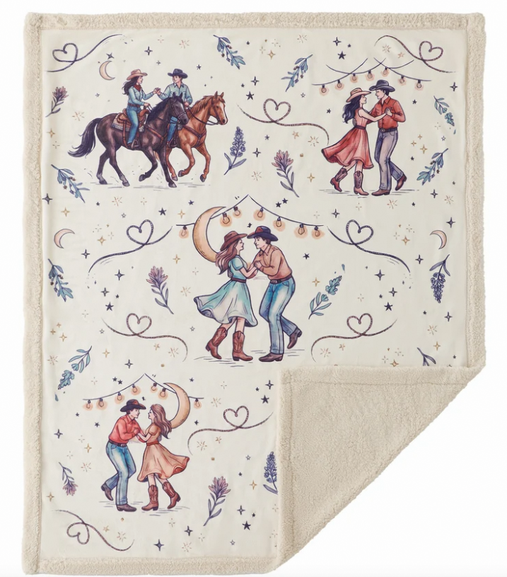 Indigo Hill Rodeo Nights Campfire Sherpa Throw