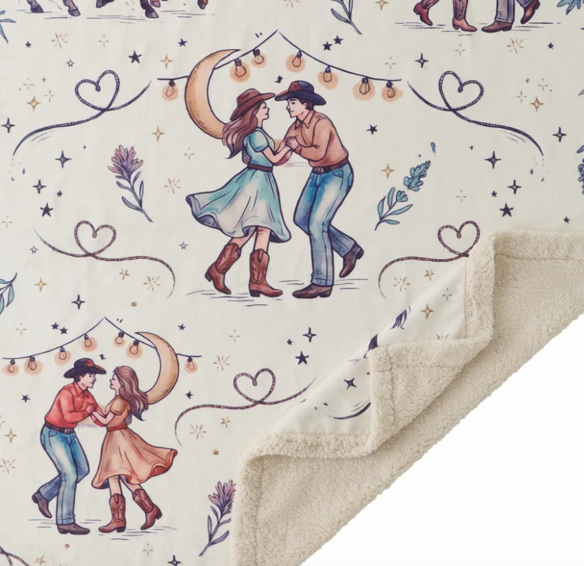 Indigo Hill Rodeo Nights Campfire Sherpa Throw