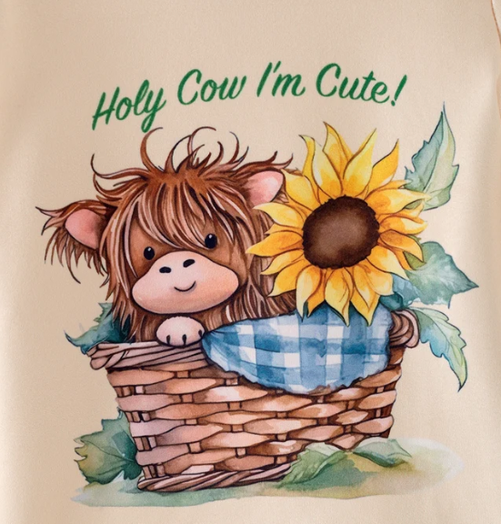 Pink Barn Kids "Holy Cow I'm Cute!" Baby Set