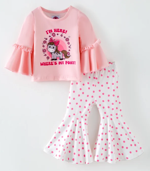 Pink Barn Kids "Where's my Pony?" Baby Set