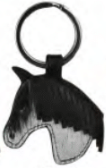 ili New York Leather/cowhide Horse Head Key Fob
