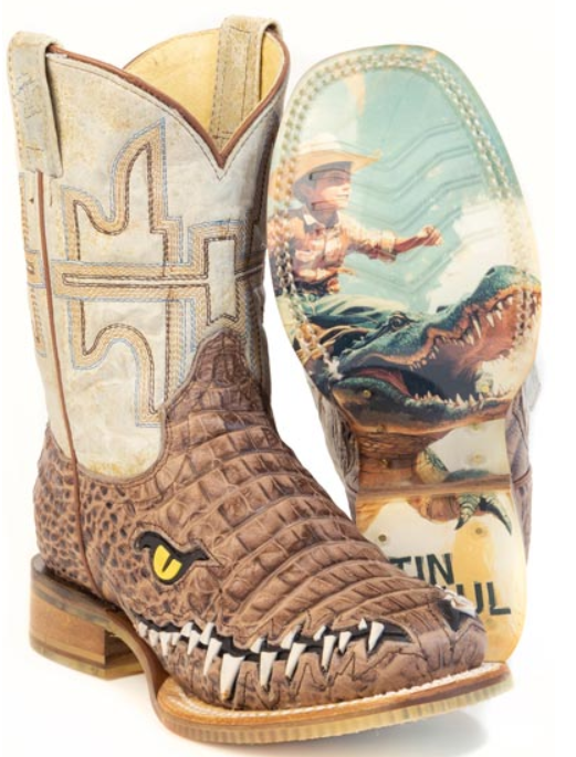 Tin Haul Al O'Gator/Let's Ride Sole Little Kids Boots