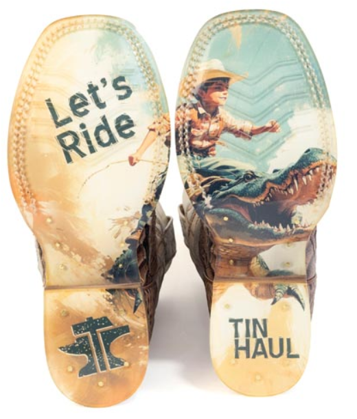Tin Haul Al O'Gator/Let's Ride Sole Little Kids Boots