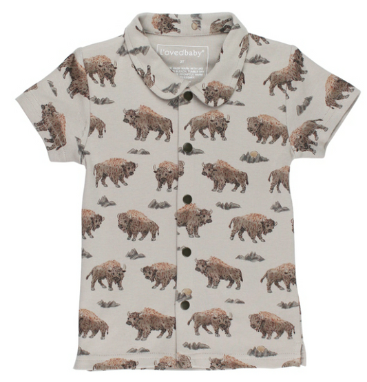 L'oved Kids' Organic Button-Up S/Sleeve
