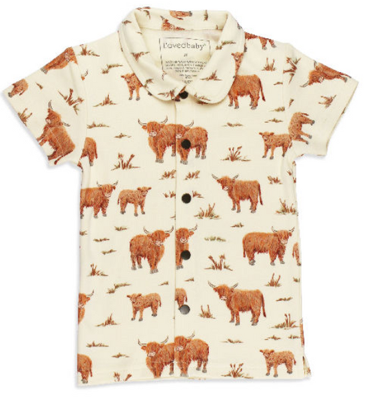 L'oved Kids' Organic Button-Up S/Sleeve
