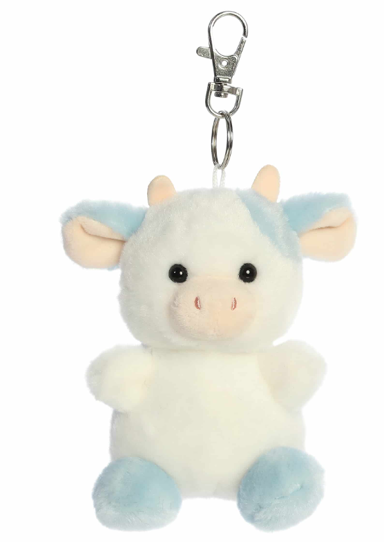 Aurora Palm Pals 4" Skyla Blueberry Cow Clip-On