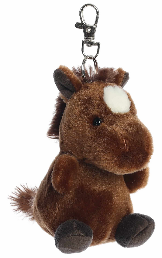 Aurora Palm Pals 4" Truffle Brown Horse Clip-On