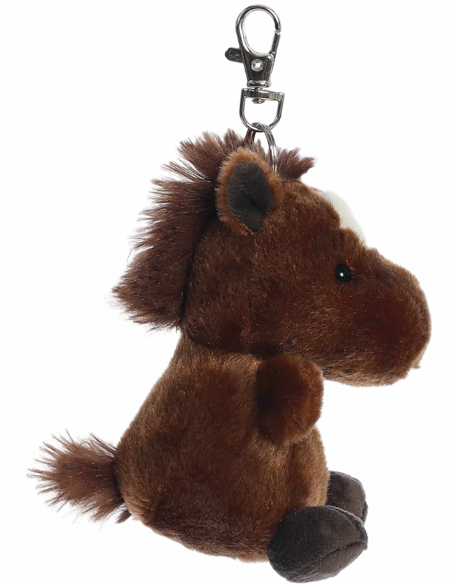 Aurora Palm Pals 4" Truffle Brown Horse Clip-On