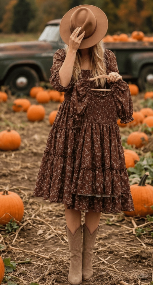 Bailey's Blossoms Katherine Women Dress Cocoa Bloom