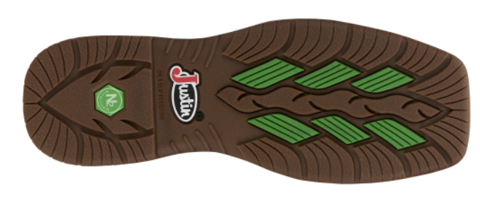 Justin Nitread Taupe 11" Men’s Square Toe Work Boots