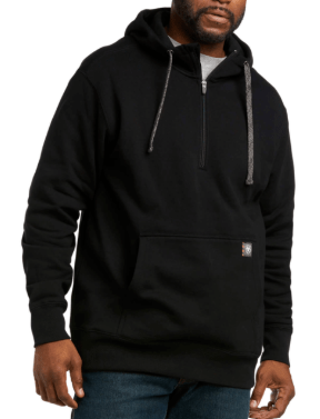 Ariat Mens Rebar Workman 1/4 Zip Hoodie