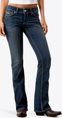 Ariat Women's R.E.A.L. Mid Rise Arrow Fit Stretch Shayla Boot Cut Jean