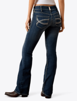 Ariat Women's R.E.A.L. Mid Rise Arrow Fit Stretch Shayla Boot Cut Jean