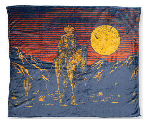 Red Dirt Hat Co Fleece Blanket Vaquero Print