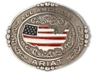 Ariat Oval All American Antique Silver