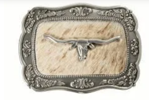 Blazin Roxx Ladies Buckle Rectangle Long Horn Calf Hair