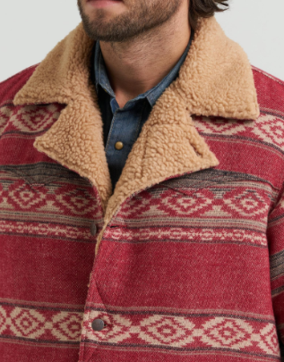 Wrangler Wrange Jacket Sherpa Lined Biking Red