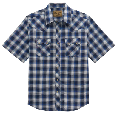 Wrangler Retro Short Sleeve Shirt Modern Fit Navy