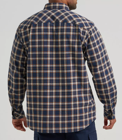Wrangler Riggs Workwear Foreman Plaid Long Sleeve Work Shirt