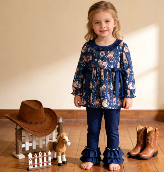 Pink Barn Kids Christmas Horse Set