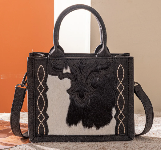 Trinity Ranch Western Hair-On Cowhide Mini Tote/Crossbody
