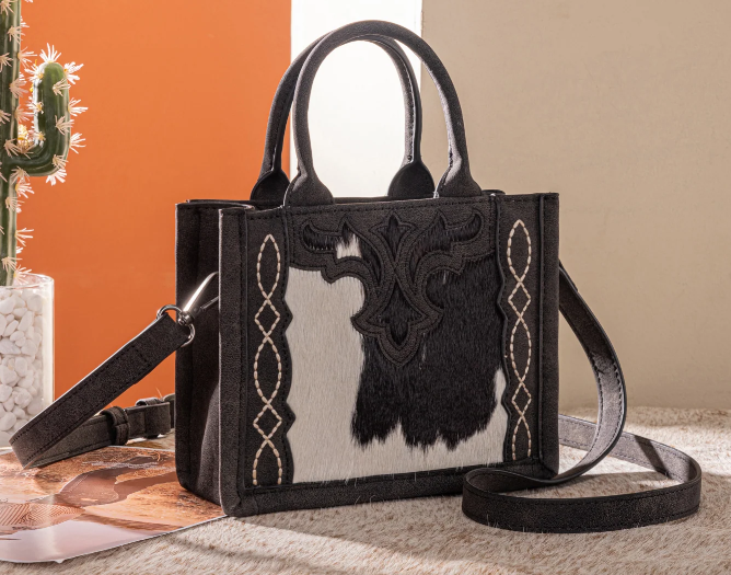 Trinity Ranch Western Hair-On Cowhide Mini Tote/Crossbody