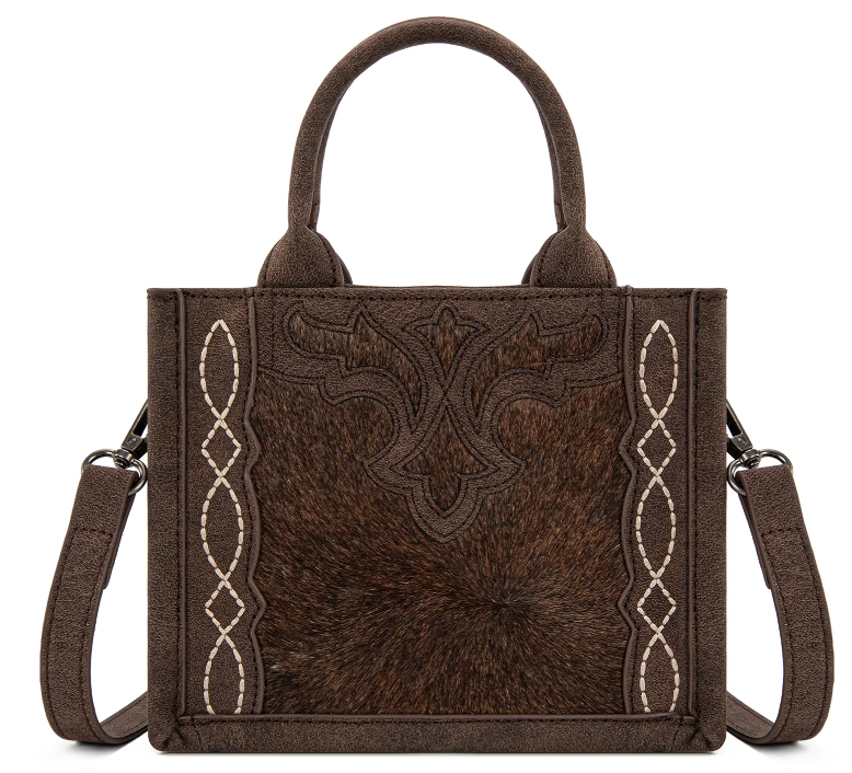 Trinity Ranch Western Hair-On Cowhide Mini Tote/Crossbody