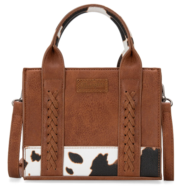 Wrangler Cow Print Concealed Carry Tote/Crossbody