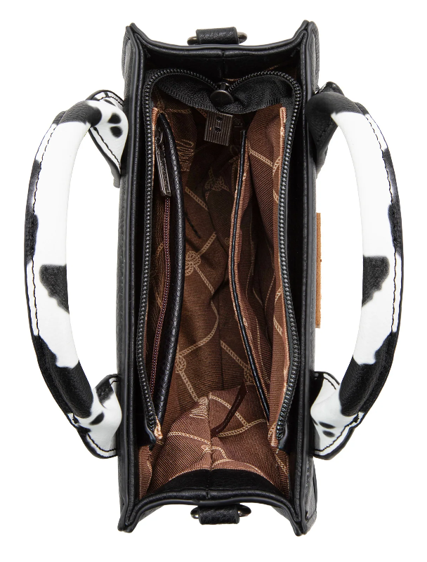 Wrangler Cow Print Concealed Carry Tote/Crossbody