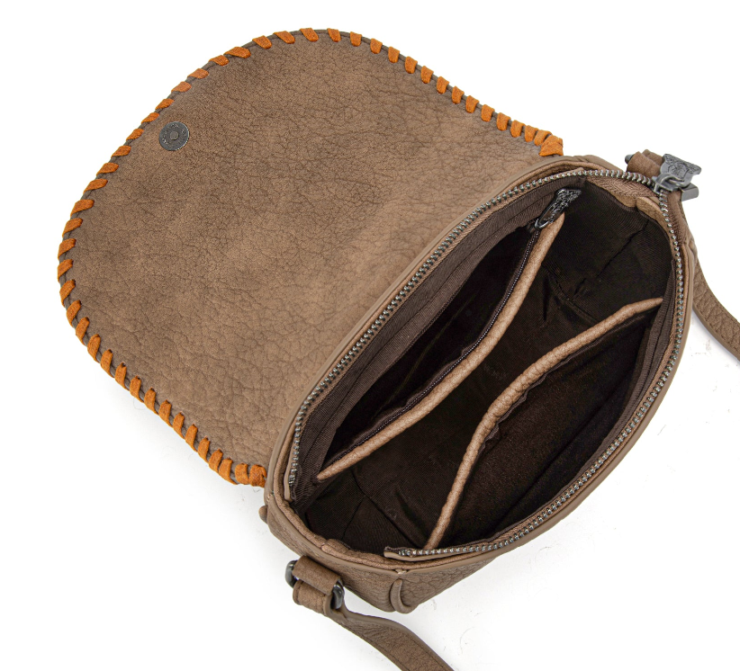 Trinity Ranch Western Hair-On Cowhide Saddle Crossbody