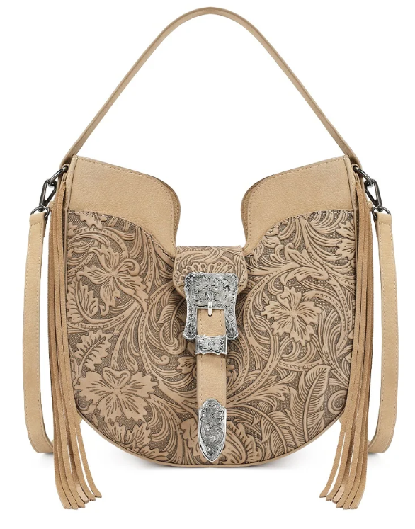Trinity Ranch Floral Tooled Crossbody Bag