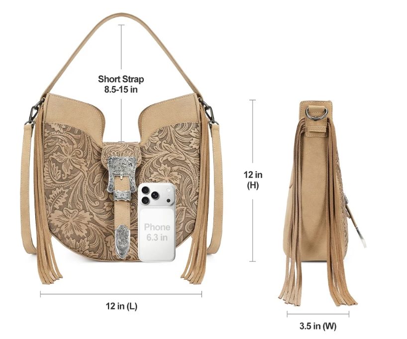 Trinity Ranch Floral Tooled Crossbody Bag
