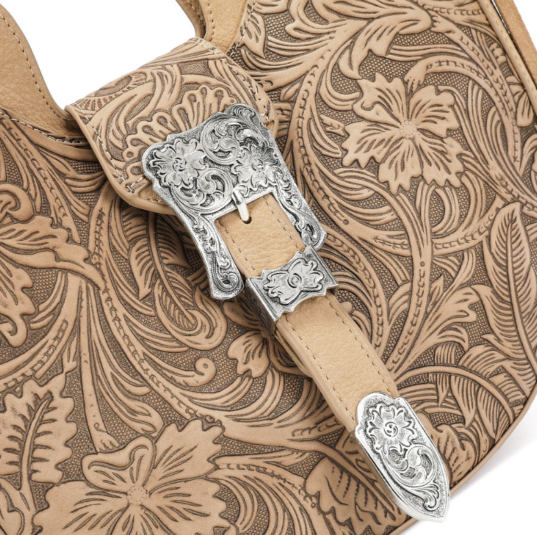 Trinity Ranch Floral Tooled Crossbody Bag