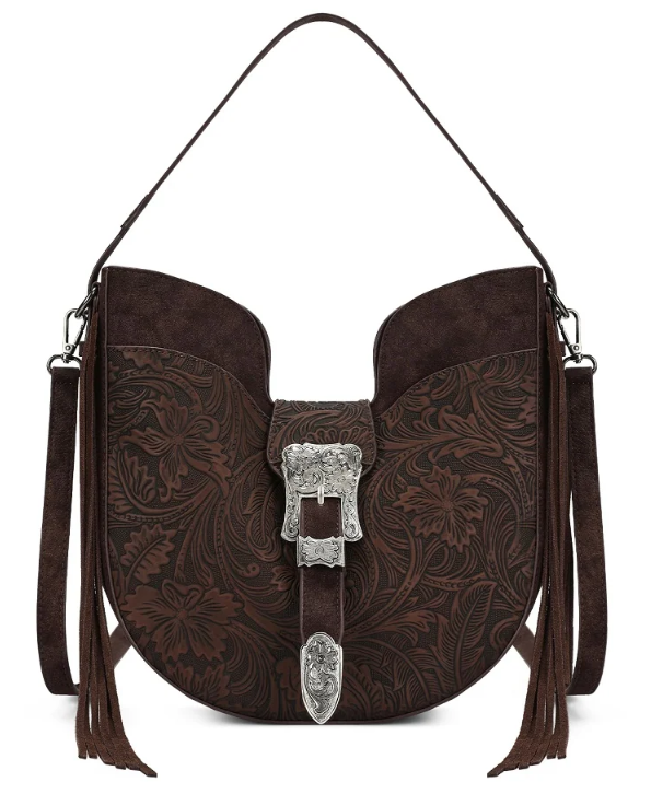 Trinity Ranch Floral Tooled Crossbody Bag