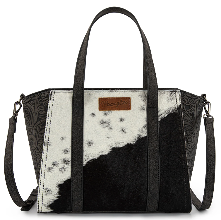 Wrangler Genuine Hair-On Cowhide Wide Tote/Crossbody