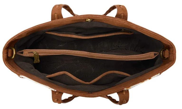 Trinity Ranch Genuine Cowhide Concealed Carry Tote Bag
