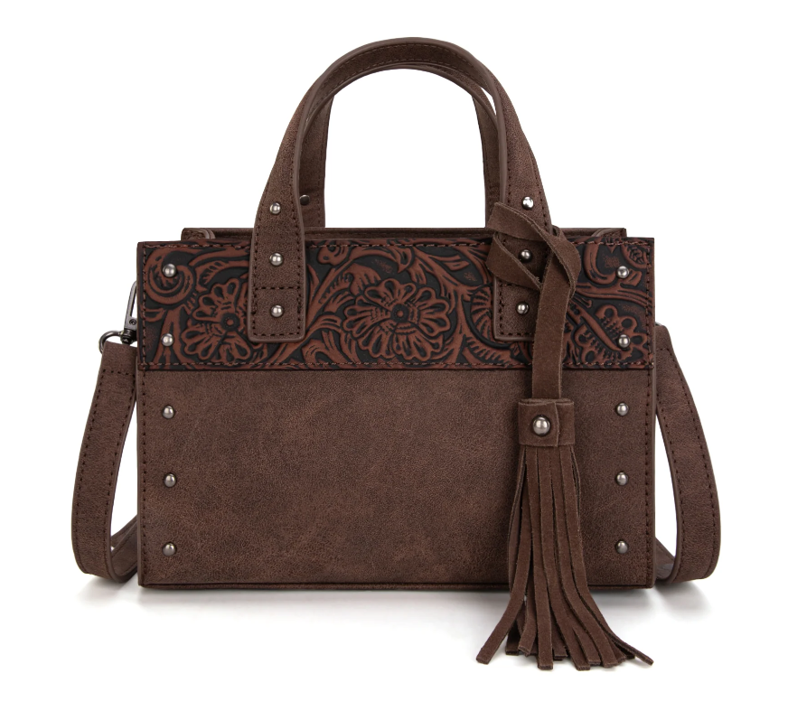 Wrangler Western Tooled Tote Crossbody
