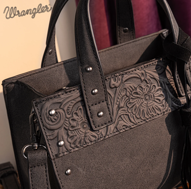 Wrangler Western Tooled Tote Crossbody