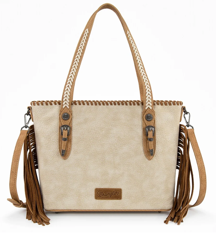 Wrangler Braided Tassel Tote Bag